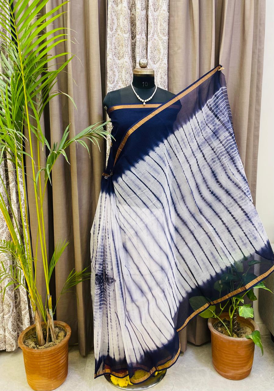 Royal Indigo Bandhani Saree