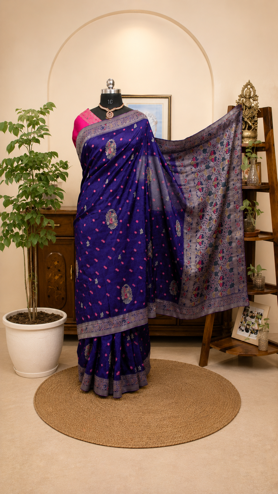 Neel Bandhani Saree
