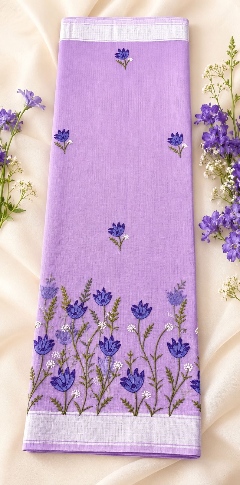 Lavender Blossom Kota Doria — image 1